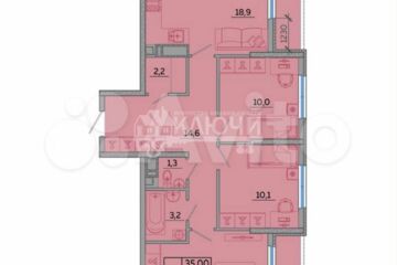 4-к квартира, 80 м², 15/23 эт.