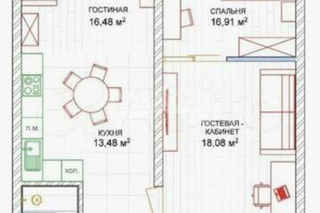 Студия, 82 м², 11/20 эт.