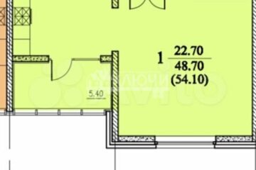 1-к квартира, 56 м², 19/20 эт.