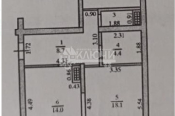 2-к квартира, 64,7 м², 9/14 эт.